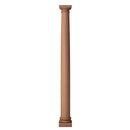 large solid wood 5 inch diameter for fireplace applications that has true entasis