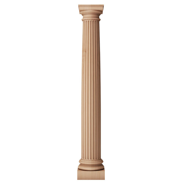 a large architecturally accurate fluted roman doric wood fireplace mantel column 