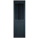 Exterior Window Shutters Faux Tilt Rod Louver / Panel Combination Shutters - [Architectural Collection] - Brockwell Incorporated - ColumnsDirect.com
