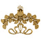 9"(W) x 6-5/8"(H) x 3/4"(Relief) - Art Nouveau Flower Applique - [Compo Material] - Brockwell Incorporated