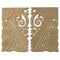 11-1/4"(W) x 17-1/2"(H) x 3/16"(Relief) - Art Deco Accent (PAIR) - [Compo Material] - Brockwell Incorporated
