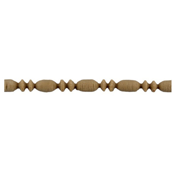 1/4"(H) x 3/16"(Relief) - Stainable Linear Molding - Greek Bead & Barrel Design - [Compo Material] - ColumnsDirect.com