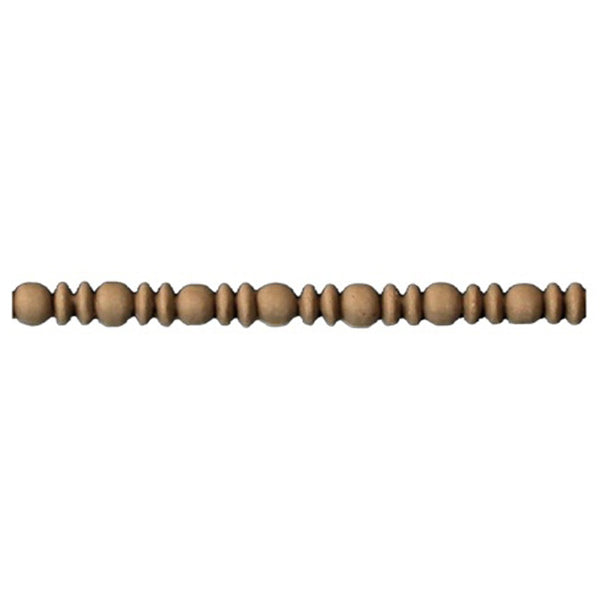 1/4"(H) x 7/32"(Relief) - Stainable Linear Moulding - Greek Bead & Barrel Design - [Compo Material] - ColumnsDirect.com