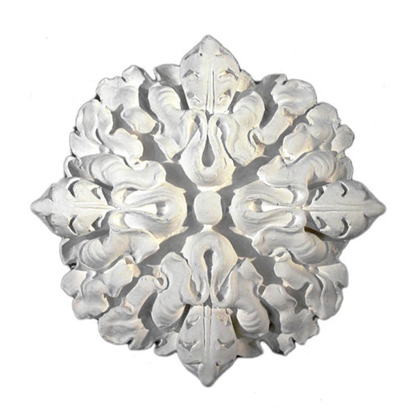 8" (Diam.) x 1-1/4" (Relief) - Gothic Style Rosette Accent - [Plaster Material] - Brockwell Incorporated 