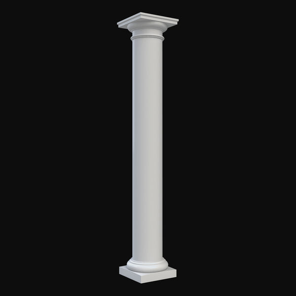 Column Design BR#104-NT - Brockwell's Plain, Round, Non-Tapered Tuscan Column