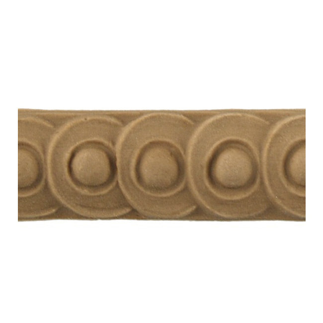 Stain-Grade 3/4"(H) x 5/16"(Relief) - French Coin Linear Molding Design - [Compo Material]