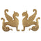 11-3/8"(W) x 14"(H) x 5/8"(Relief) - Griffin Applique for Wood (PAIR) - [Compo Material] - DIY Home Accents