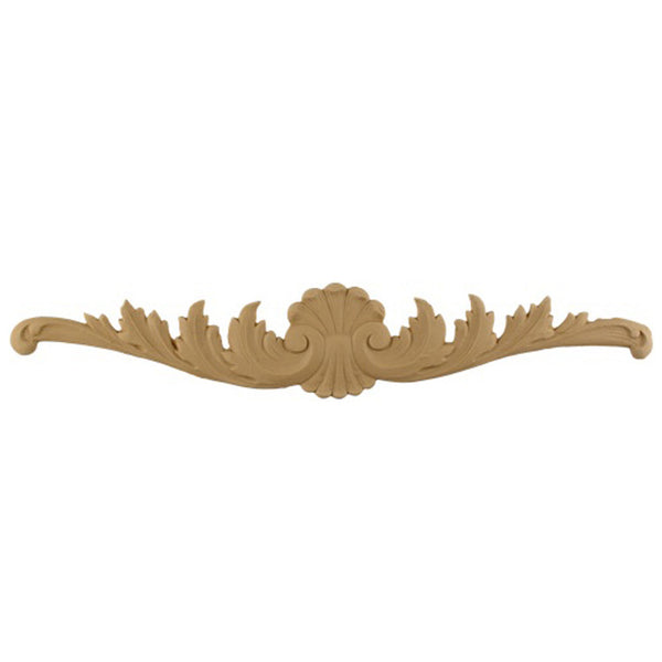 15-3/4"(W) x 3"(H) - Horizontal Leaf Cartouche Accent - [Compo Material] - Brockwell Incorporated