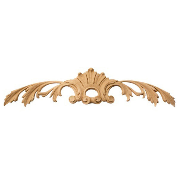 12-3/4"(W) x 3-1/4"(H) - Cartouche w/ Leaves Accent - [Compo Material] - Brockwell Incorporated