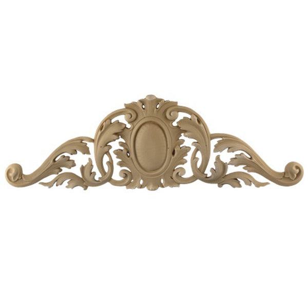 18-1/4"(W) x 5-7/8"(H) x 3/8"(Relief) - Louis XV Cartouche Applique - [Compo Material] - Brockwell Incorporated