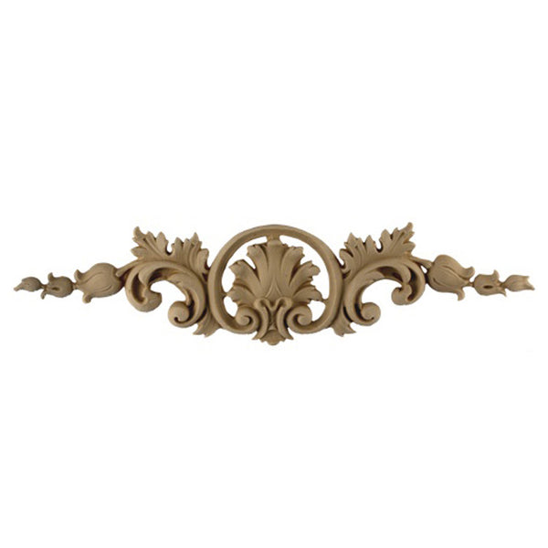 13-1/4"(W) x 3-1/4"(H) x 3/8"(Relief) - Louis XV Cartouche Accent - [Compo Material] - Brockwell Incorporated