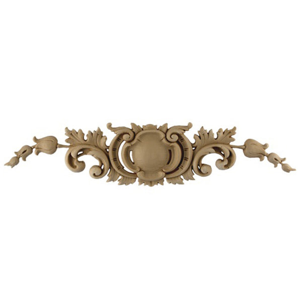 13"(W) x 3"(H) x 3/8"(Relief) - Louis XV Cartouche Accent - [Compo Material] - Brockwell Incorporated