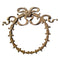 Resin Furniture Appliques - 8-1/4"(W) x 6-1/2"(H) x 1/2"(Relief) - Empire Wreath Accent - [Compo Material]