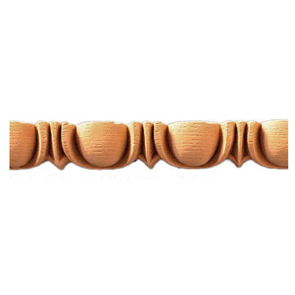 1"(H) x 1"(Relief) - Stainable Moulding - Roman Egg & Dart Design - [Compo Material]