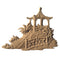 Item Number: FCE-F665-CP-2 - 5-1/2"(W) x 4"(H) - Oriental Pagoda Applique - [Compo Material] - Brockwell Incorporated