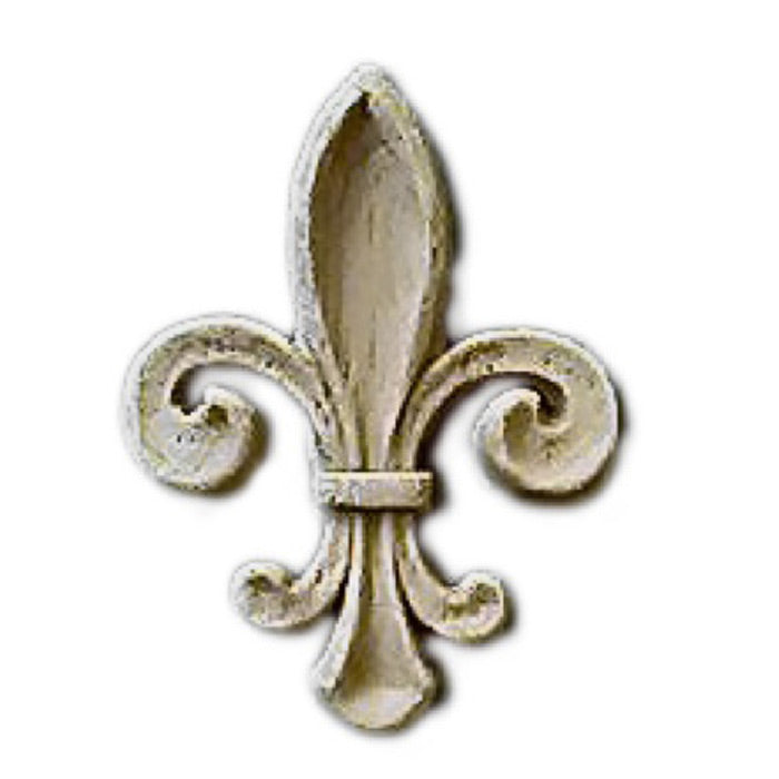 Metal Fleur De Lis with Ring-5 Inches in Diameter Metal Fleur De Lis with Ring-5 Inches in Diameter