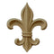 Resin Accent - 1-7/8"(W) x 2-1/4"(H) x 1/4"(Relief) - Classic Style Fleur de Lis - [Compo Material] - Brockwell Incorporated
