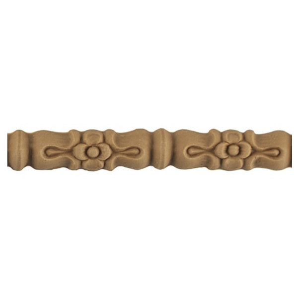 9/16"(H) x 1/4"(Relief) - Linear Molding - Louis XVI Flower & Bead Design - [Compo Material]-Brockwell Incorporated 