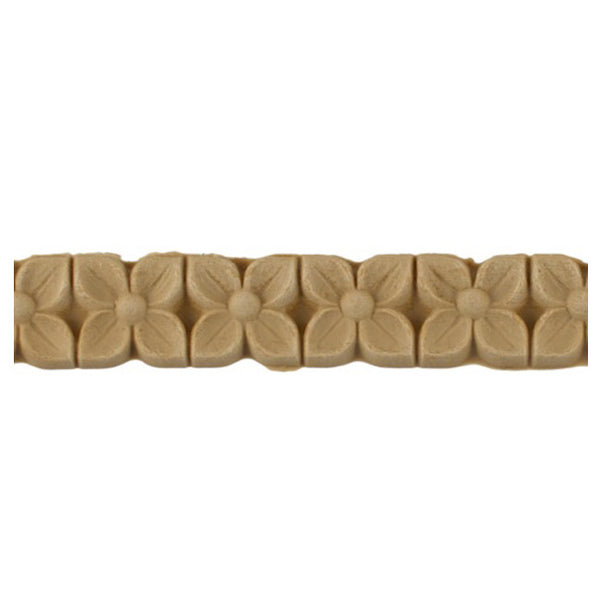 5/8"(H) x 1/2"(Relief) - Modern Floral Linear Molding Design - [Compo Material]-Brockwell Incorporated 