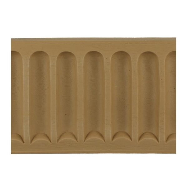 ColumnsDirect.com - 3-7/8"(H) x 3/8"(Relief) - Fluted Linear Molding - Stain-Grade Colonial Design - [Compo Material]