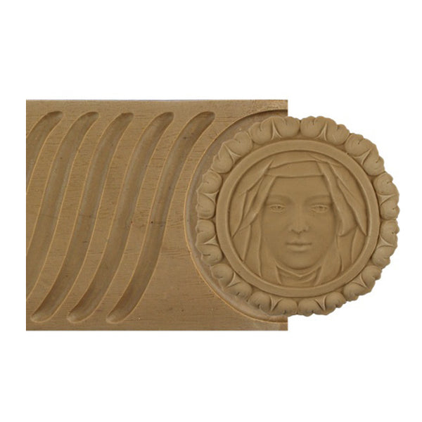 ColumnsDirect.com - 4-1/8"(H) x 5/16"(Relief) - Colonial Linear Molding - Fluted Panel w/ Faces Design - [Compo Material]