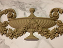 9-3/4"(W) x 4-1/2"(H) x 5/8"(Relief) - Colonial Urn Applique - [Compo Material]