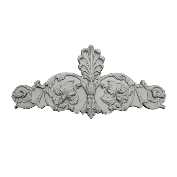 Easy to Install - 18-3/4" (W) x 8-1/2" (H) x 13/16" (Relief) - Empire Style Side Applique - [Plaster Material] from Brockwell Incorporated