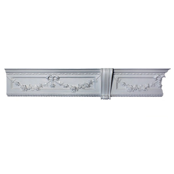6"(H) x 1-5/8"(Proj.) - Repeat: 20" - Louis XVI Style Crown Molding Design - [Plaster Material] - Brockwell Incorporated