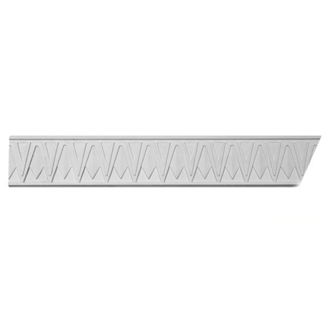 4"(H) x 2-7/8"(Proj.) - Repeat: 2-1/2" - Art Deco Crown Molding Design - [Plaster Material] - Brockwell Incorporated