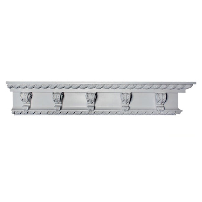 6"(H) x 2-3/4"(Proj.) - Repeat: 6" - Louis XV Style Crown Molding Design - [Plaster Material] - Brockwell Incorporated