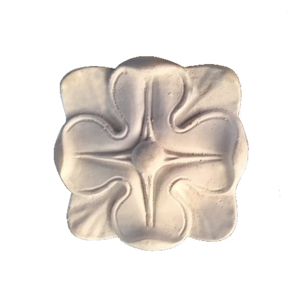 2-7/8" (W) x 2-7/8" (H) x 3/4" (Relief) - Roman Style Square Medallion - [Plaster Material] - Brockwell Incorporated 