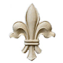 3-5/8"(W) x 5-1/2"(H) x 3/8"(Relief) - Louis XV Fleur de Lis - [Compo Material] - Brockwell Incorporated 