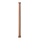 a 3 inch bottom diameter by 4 feet overall height solid wood plain round fireplace column