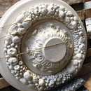 38" (Diam.) x 8" (Relief) - French Style Round Floral Ceiling Medallion - [Plaster Material] - Brockwell Incorporated 