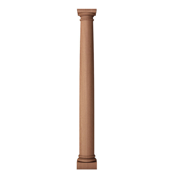 a 4 inch diameter by 3 feet high small plain roman doric wood fireplace column