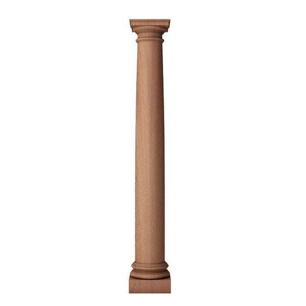 3 feet high solid wood roman doric smooth round fireplace column