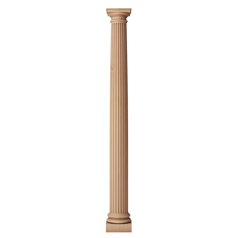 a tapered wood column shaft that is designed for large fireplace mantels