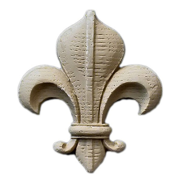 2-3/8"(W) x 2-5/8"(H) x 5/16"(Relief) - Gothic Fleur de Lis - [Compo Material] - Brockwell Incorporated 