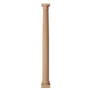 fluted wood fireplace  mantel column with a roman doric capital and an ionic (attic) base molding and plinth