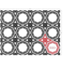 plaster ceiling italian coffered panel design showing black and white drawing of complete ceiling coverage
