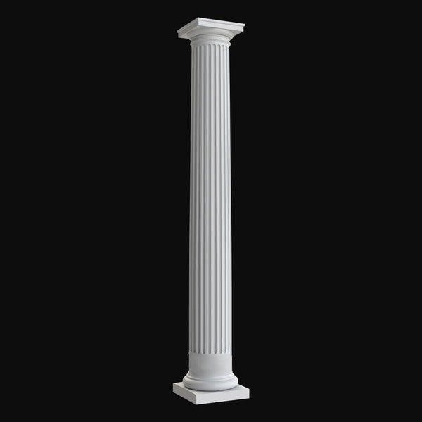 Column Design BR#105 - Fluted, Tapered, Round Tuscan Column by Brockwell Columns
