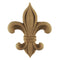 3-1/8"(W) x 4"(H) x 3/8"(Relief) - Classic Fleur de Lis - [Compo Material] - Brockwell Incorporated 