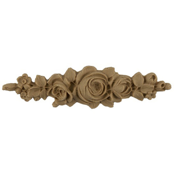 Brockwell's 5-1/2"(W) x 1-1/2"(H) - Rose Drop Accent for Woodwork - Stain-Grade - [Compo Material]- - ColumnsDirect.com