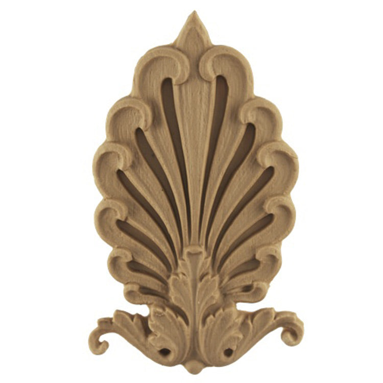 Brockwell's 2-7/8"(W) x 5-1/4"(H) x 5/16"(Relief) - Interior Applique - Empire Palmette Style - [Compo Material]- - ColumnsDirect.com