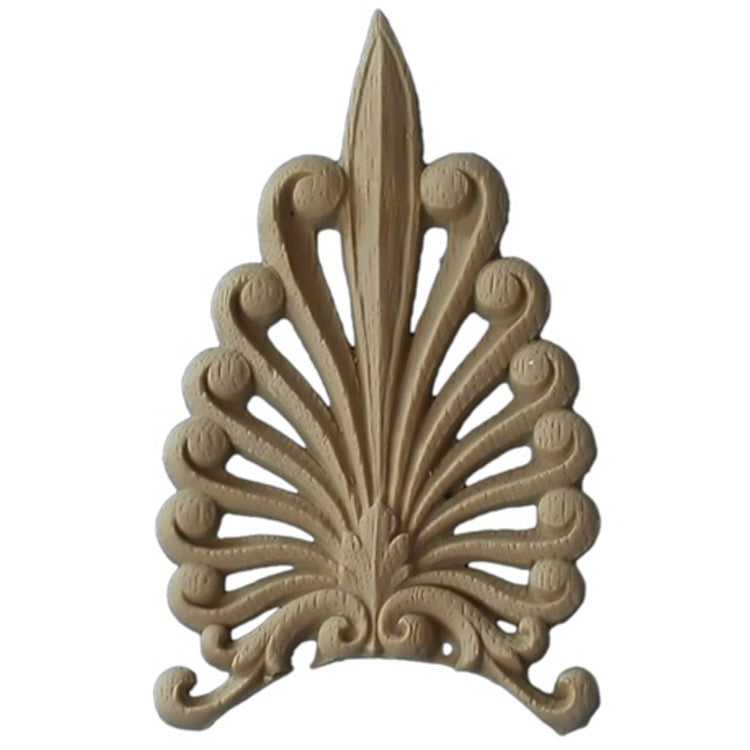 Brockwell's 2-7/8"(W) x 4-3/8"(H) x 5/16"(Relief) - Interior Applique - Empire Palmette Style - [Compo Material]- - ColumnsDirect.com