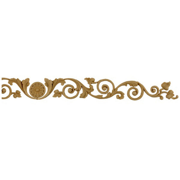 Brockwell's 20"(W) x 1-3/4"(H) - Vine & Leaves in Scroll Pattern - Stain-Grade - [Compo Material]- - ColumnsDirect.com