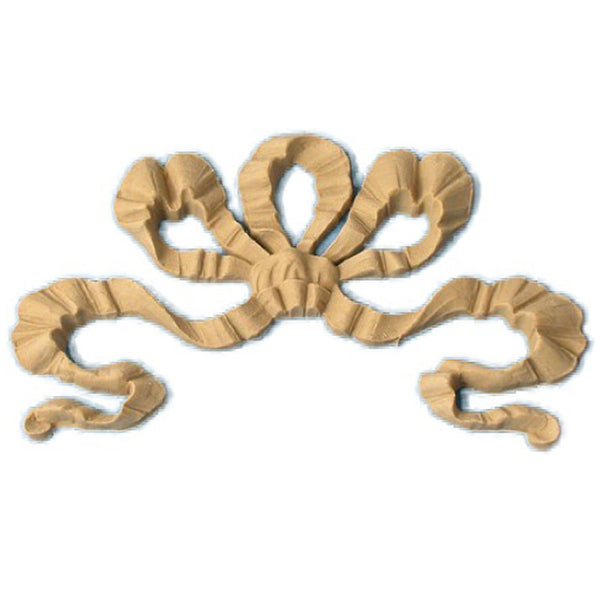 Brockwell's 5"(W) x 2-3/4"(H) x 5/16"(Relief) - Stainable Applique - Louis XVI Ribbon Style - [Compo Material]- - ColumnsDirect.com