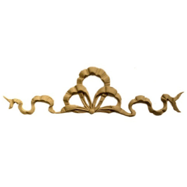 Brockwell's 9"(W) x 2-1/2"(H) x 5/16"(Relief) - Stainable Applique - Empire Ribbon Design - [Compo Material]- - ColumnsDirect.com