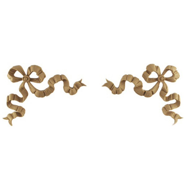 Brockwell's 6"(W) x 4-1/2"(H) x 5/16"(Relief) - Stainable Applique - Italian Ribbon - (PAIR) - [Compo Material]- - ColumnsDirect.com
