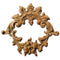 Brockwell's 9-1/4"(W) x 5-1/4"(H) - Stainable Applique - Floral Wreath Design - [Compo Material]- - ColumnsDirect.com